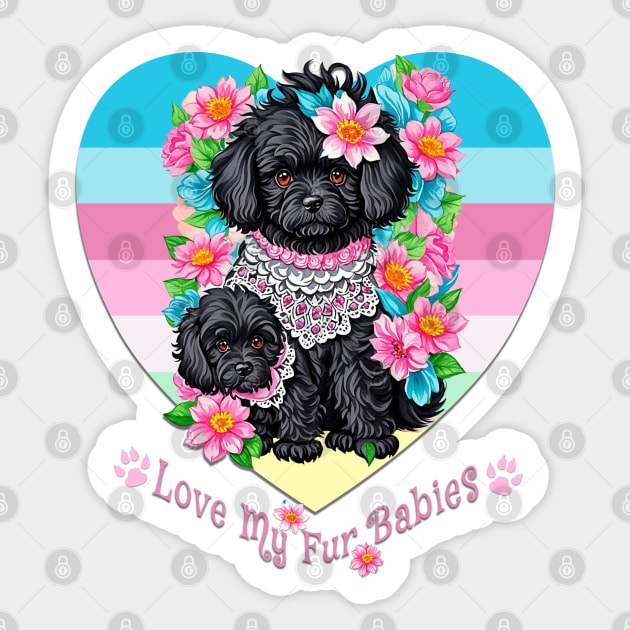 I Love My Fur Babies Sticker by 2HivelysArt